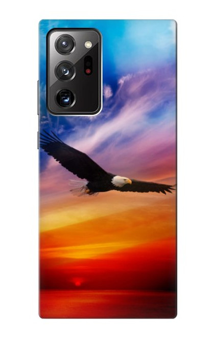 W3841 Bald Eagle Flying Colorful Sky Hülle Schutzhülle Taschen und Leder Flip für Samsung Galaxy Note 20 Ultra, Ultra 5G