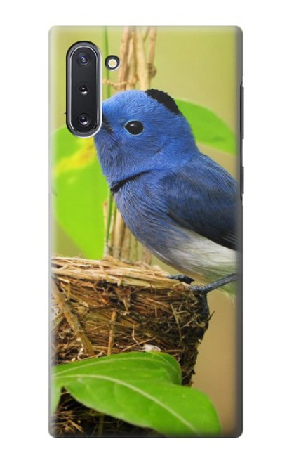 W3839 Bluebird of Happiness Blue Bird Hülle Schutzhülle Taschen und Leder Flip für Samsung Galaxy Note 10