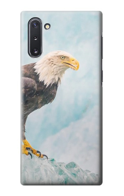 W3843 Bald Eagle On Ice Hülle Schutzhülle Taschen und Leder Flip für Samsung Galaxy Note 10