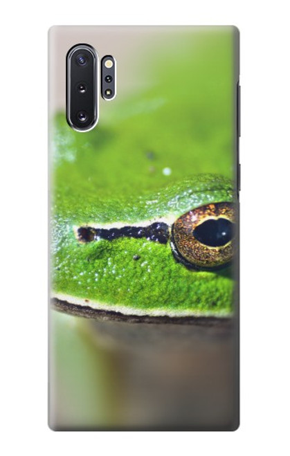 W3845 Green frog Hülle Schutzhülle Taschen und Leder Flip für Samsung Galaxy Note 10 Plus