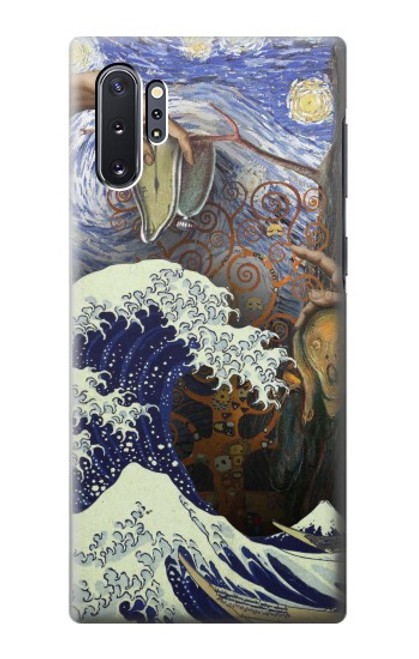 W3851 World of Art Van Gogh Hokusai Da Vinci Hülle Schutzhülle Taschen und Leder Flip für Samsung Galaxy Note 10 Plus