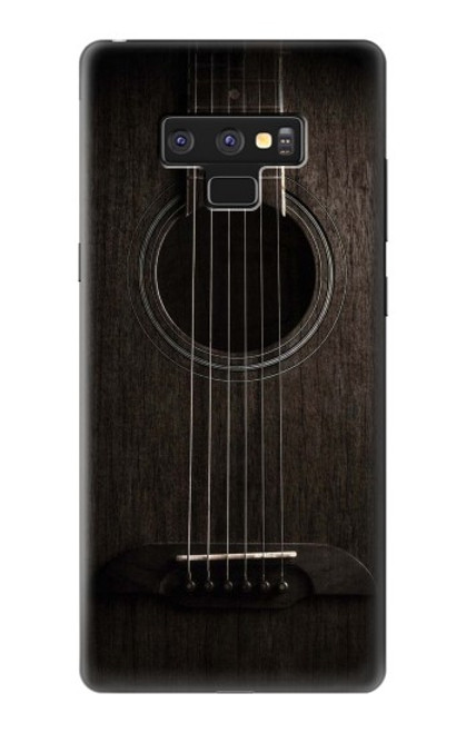 W3834 Old Woods Black Guitar Hülle Schutzhülle Taschen und Leder Flip für Note 9 Samsung Galaxy Note9