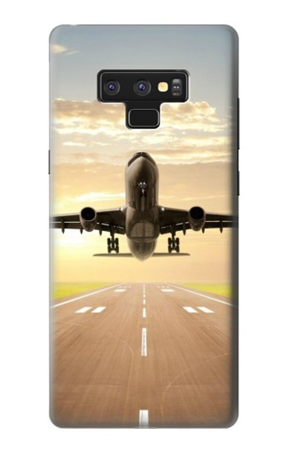 W3837 Airplane Take off Sunrise Hülle Schutzhülle Taschen und Leder Flip für Note 9 Samsung Galaxy Note9