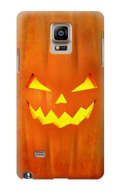 W3828 Pumpkin Halloween Hülle Schutzhülle Taschen und Leder Flip für Samsung Galaxy Note 4