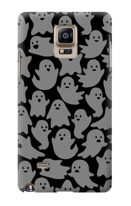 W3835 Cute Ghost Pattern Hülle Schutzhülle Taschen und Leder Flip für Samsung Galaxy Note 4