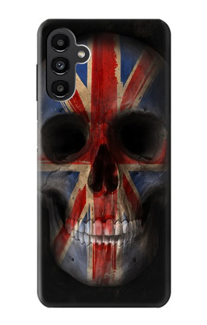W3848 United Kingdom Flag Skull Hülle Schutzhülle Taschen und Leder Flip für Samsung Galaxy A13 5G