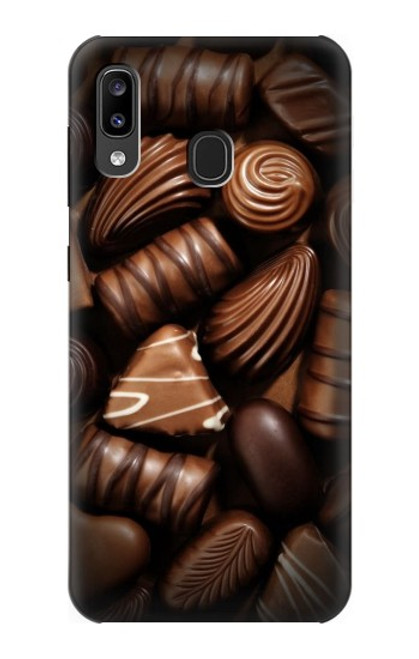 W3840 Dark Chocolate Milk Chocolate Lovers Hülle Schutzhülle Taschen und Leder Flip für Samsung Galaxy A20, Galaxy A30