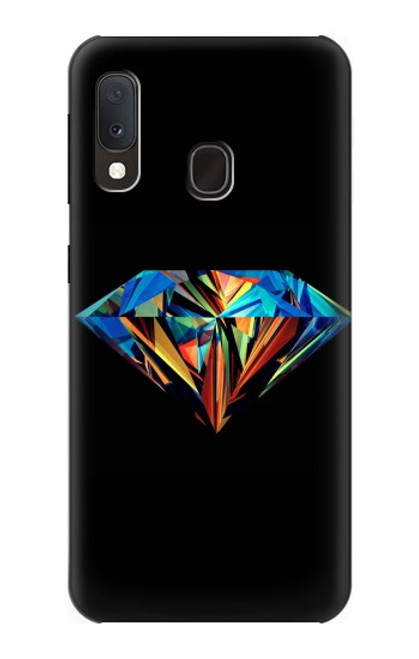 W3842 Abstract Colorful Diamond Hülle Schutzhülle Taschen und Leder Flip für Samsung Galaxy A20e