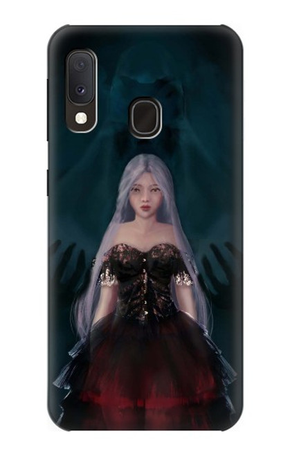 W3847 Lilith Devil Bride Gothic Girl Skull Grim Reaper Hülle Schutzhülle Taschen und Leder Flip für Samsung Galaxy A20e