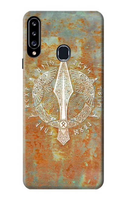 W3827 Gungnir Spear of Odin Norse Viking Symbol Hülle Schutzhülle Taschen und Leder Flip für Samsung Galaxy A20s