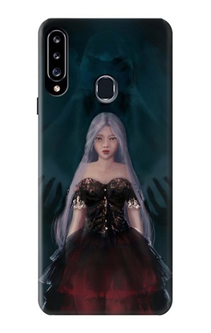 W3847 Lilith Devil Bride Gothic Girl Skull Grim Reaper Hülle Schutzhülle Taschen und Leder Flip für Samsung Galaxy A20s