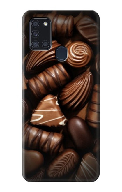 W3840 Dark Chocolate Milk Chocolate Lovers Hülle Schutzhülle Taschen und Leder Flip für Samsung Galaxy A21s