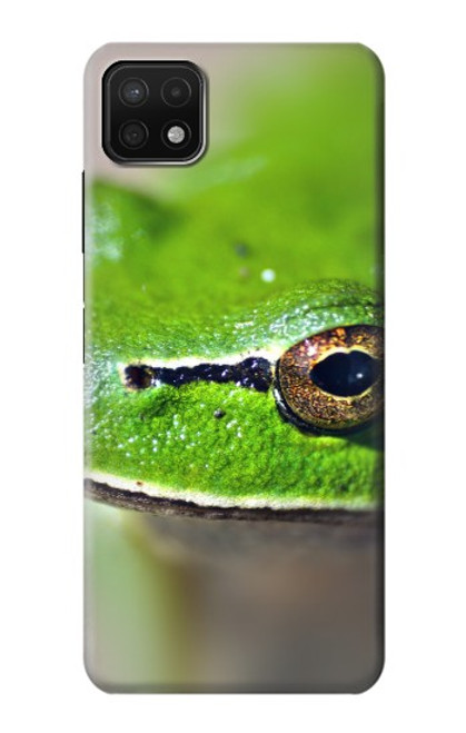 W3845 Green frog Hülle Schutzhülle Taschen und Leder Flip für Samsung Galaxy A22 5G