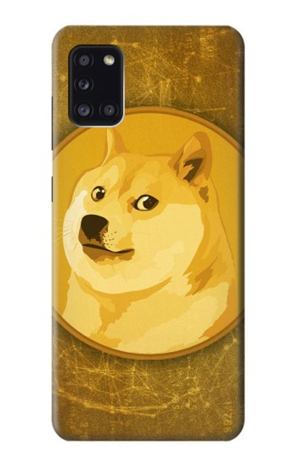 W3826 Dogecoin Shiba Hülle Schutzhülle Taschen und Leder Flip für Samsung Galaxy A31