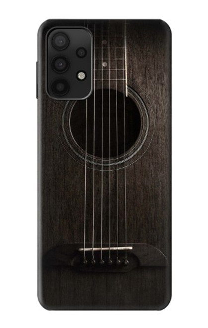 W3834 Old Woods Black Guitar Hülle Schutzhülle Taschen und Leder Flip für Samsung Galaxy A32 5G