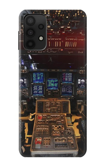 W3836 Airplane Cockpit Hülle Schutzhülle Taschen und Leder Flip für Samsung Galaxy A32 5G