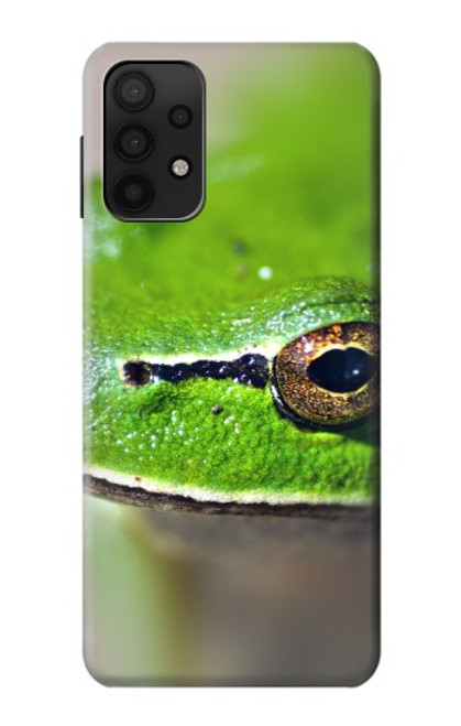 W3845 Green frog Hülle Schutzhülle Taschen und Leder Flip für Samsung Galaxy A32 5G