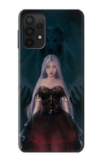 W3847 Lilith Devil Bride Gothic Girl Skull Grim Reaper Hülle Schutzhülle Taschen und Leder Flip für Samsung Galaxy A32 5G