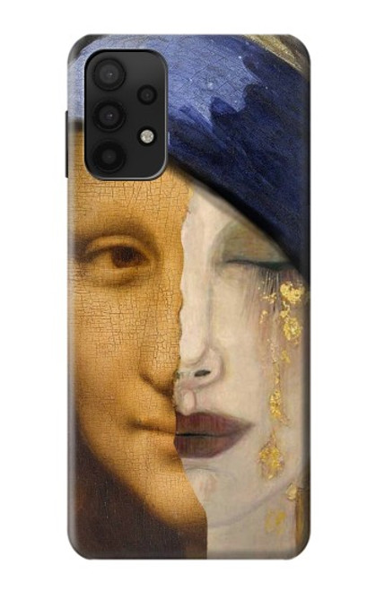 W3853 Mona Lisa Gustav Klimt Vermeer Hülle Schutzhülle Taschen und Leder Flip für Samsung Galaxy A32 5G