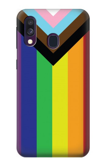 W3846 Pride Flag LGBT Hülle Schutzhülle Taschen und Leder Flip für Samsung Galaxy A40