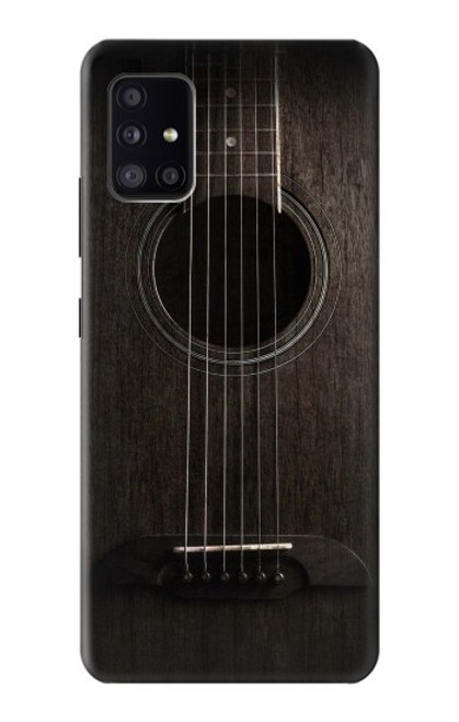 W3834 Old Woods Black Guitar Hülle Schutzhülle Taschen und Leder Flip für Samsung Galaxy A41