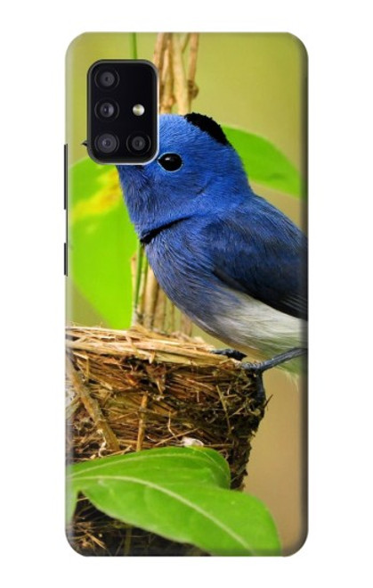 W3839 Bluebird of Happiness Blue Bird Hülle Schutzhülle Taschen und Leder Flip für Samsung Galaxy A41