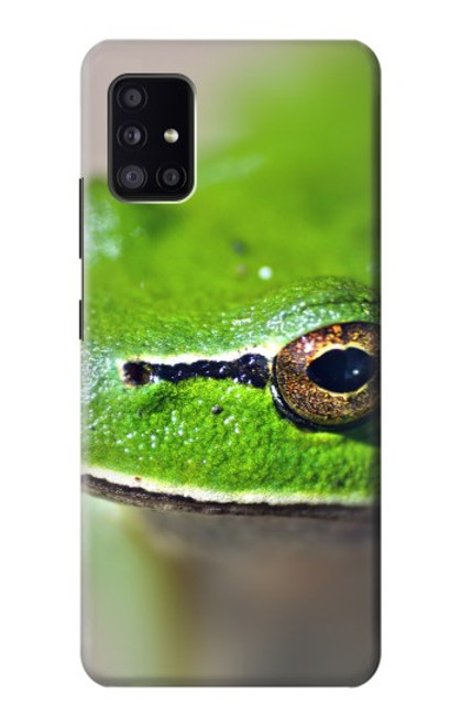 W3845 Green frog Hülle Schutzhülle Taschen und Leder Flip für Samsung Galaxy A41