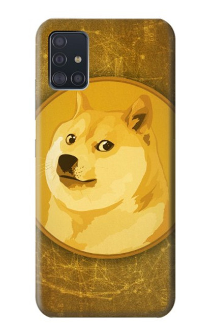 W3826 Dogecoin Shiba Hülle Schutzhülle Taschen und Leder Flip für Samsung Galaxy A51 5G