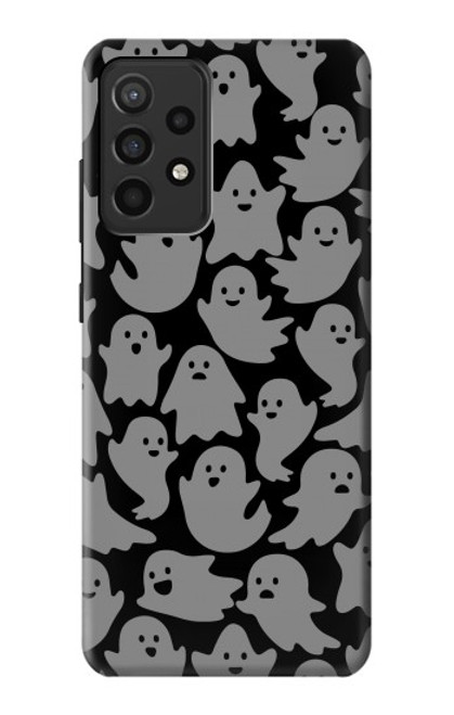 W3835 Cute Ghost Pattern Hülle Schutzhülle Taschen und Leder Flip für Samsung Galaxy A52, Galaxy A52 5G