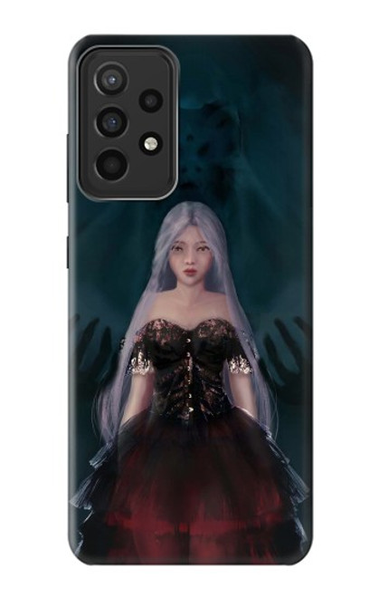 W3847 Lilith Devil Bride Gothic Girl Skull Grim Reaper Hülle Schutzhülle Taschen und Leder Flip für Samsung Galaxy A52s 5G