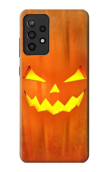 W3828 Pumpkin Halloween Hülle Schutzhülle Taschen und Leder Flip für Samsung Galaxy A72, Galaxy A72 5G