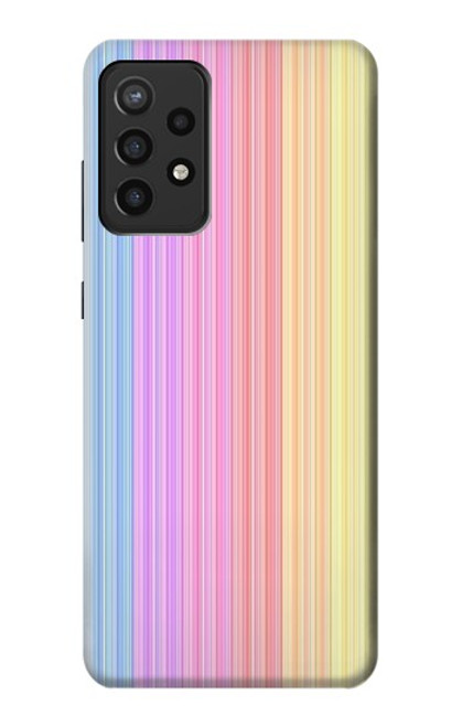W3849 Colorful Vertical Colors Hülle Schutzhülle Taschen und Leder Flip für Samsung Galaxy A72, Galaxy A72 5G