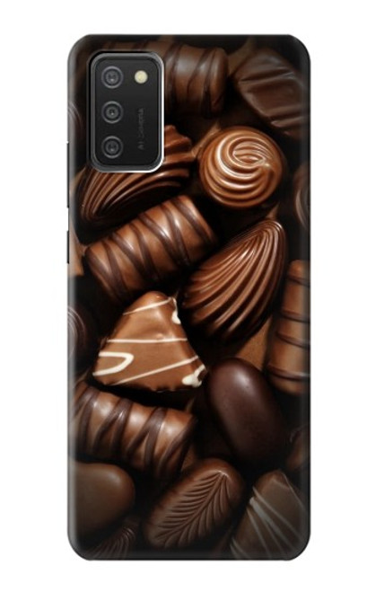 W3840 Dark Chocolate Milk Chocolate Lovers Hülle Schutzhülle Taschen und Leder Flip für Samsung Galaxy A03S