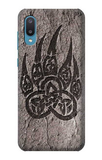 W3832 Viking Norse Bear Paw Berserkers Rock Hülle Schutzhülle Taschen und Leder Flip für Samsung Galaxy A04, Galaxy A02, M02