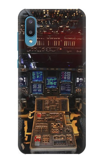 W3836 Airplane Cockpit Hülle Schutzhülle Taschen und Leder Flip für Samsung Galaxy A04, Galaxy A02, M02