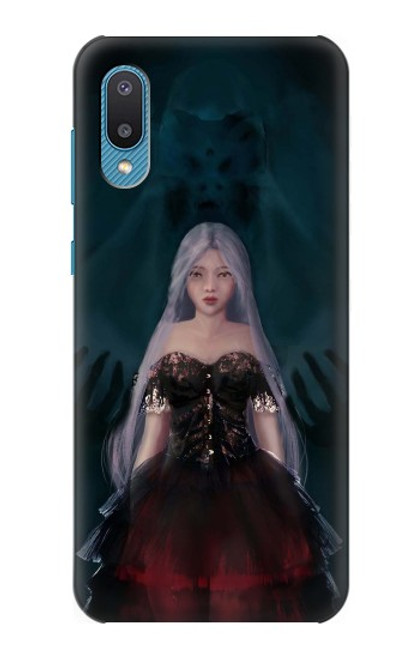 W3847 Lilith Devil Bride Gothic Girl Skull Grim Reaper Hülle Schutzhülle Taschen und Leder Flip für Samsung Galaxy A04, Galaxy A02, M02