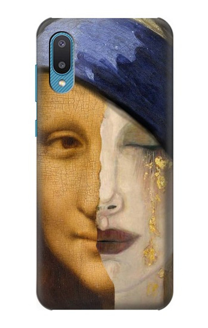 W3853 Mona Lisa Gustav Klimt Vermeer Hülle Schutzhülle Taschen und Leder Flip für Samsung Galaxy A04, Galaxy A02, M02