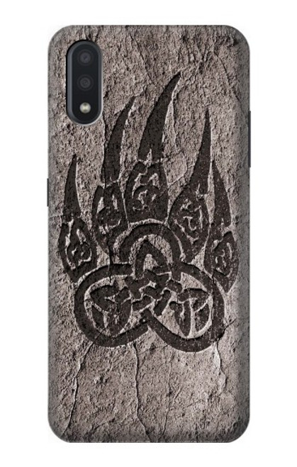 W3832 Viking Norse Bear Paw Berserkers Rock Hülle Schutzhülle Taschen und Leder Flip für Samsung Galaxy A01