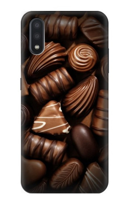 W3840 Dark Chocolate Milk Chocolate Lovers Hülle Schutzhülle Taschen und Leder Flip für Samsung Galaxy A01