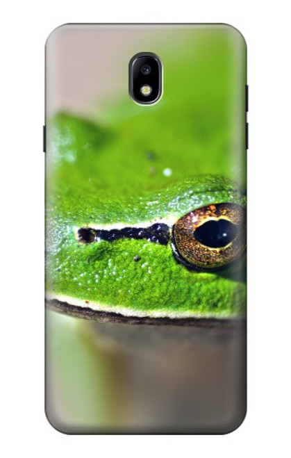 W3845 Green frog Hülle Schutzhülle Taschen und Leder Flip für Samsung Galaxy J7 (2018), J7 Aero, J7 Top, J7 Aura, J7 Crown, J7 Refine, J7 Eon, J7 V 2nd Gen, J7 Star