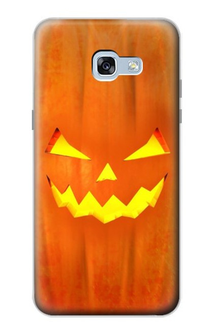 W3828 Pumpkin Halloween Hülle Schutzhülle Taschen und Leder Flip für Samsung Galaxy A5 (2017)