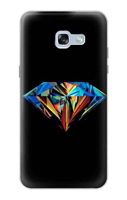 W3842 Abstract Colorful Diamond Hülle Schutzhülle Taschen und Leder Flip für Samsung Galaxy A5 (2017)