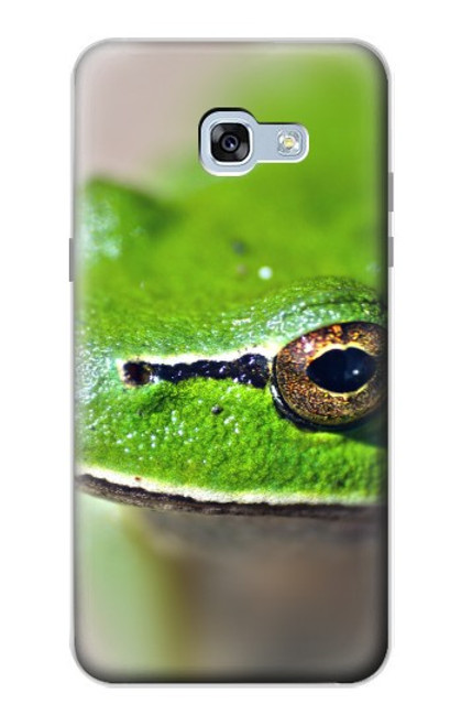 W3845 Green frog Hülle Schutzhülle Taschen und Leder Flip für Samsung Galaxy A5 (2017)
