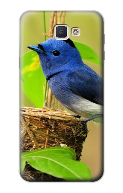 W3839 Bluebird of Happiness Blue Bird Hülle Schutzhülle Taschen und Leder Flip für Samsung Galaxy J7 Prime (SM-G610F)