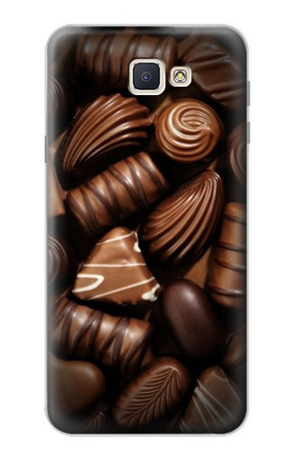 W3840 Dark Chocolate Milk Chocolate Lovers Hülle Schutzhülle Taschen und Leder Flip für Samsung Galaxy J7 Prime (SM-G610F)