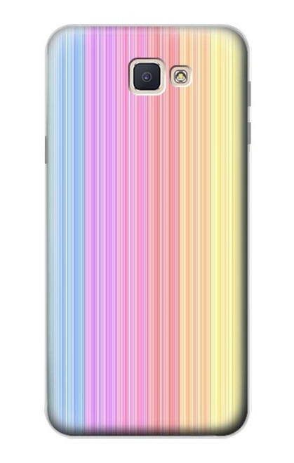 W3849 Colorful Vertical Colors Hülle Schutzhülle Taschen und Leder Flip für Samsung Galaxy J7 Prime (SM-G610F)