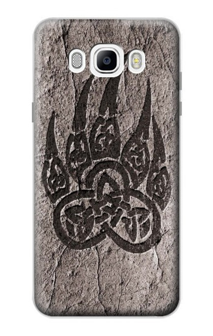 W3832 Viking Norse Bear Paw Berserkers Rock Hülle Schutzhülle Taschen und Leder Flip für Samsung Galaxy J7 (2016)