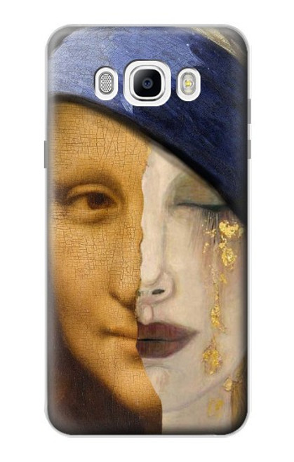 W3853 Mona Lisa Gustav Klimt Vermeer Hülle Schutzhülle Taschen und Leder Flip für Samsung Galaxy J7 (2016)