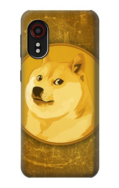W3826 Dogecoin Shiba Hülle Schutzhülle Taschen und Leder Flip für Samsung Galaxy Xcover 5