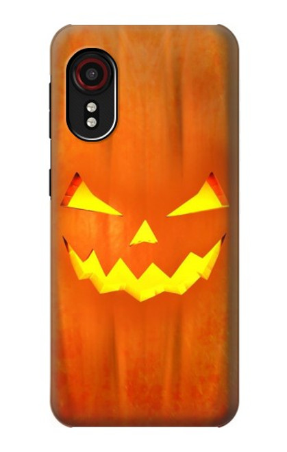 W3828 Pumpkin Halloween Hülle Schutzhülle Taschen und Leder Flip für Samsung Galaxy Xcover 5